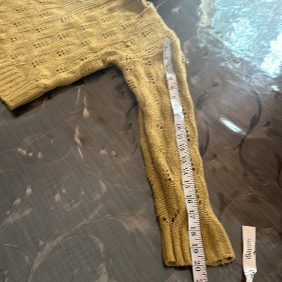 NWT Pink Rose bronze CARAMEL CROPPED PULLOVER v neck collar SWEATER - Picture 5 of 9